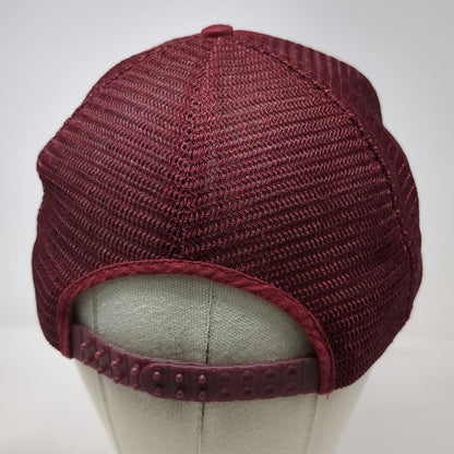Trucker Hat Red One Size Memories Cafe Enfield CT Music Note Snapback Mesh Foam