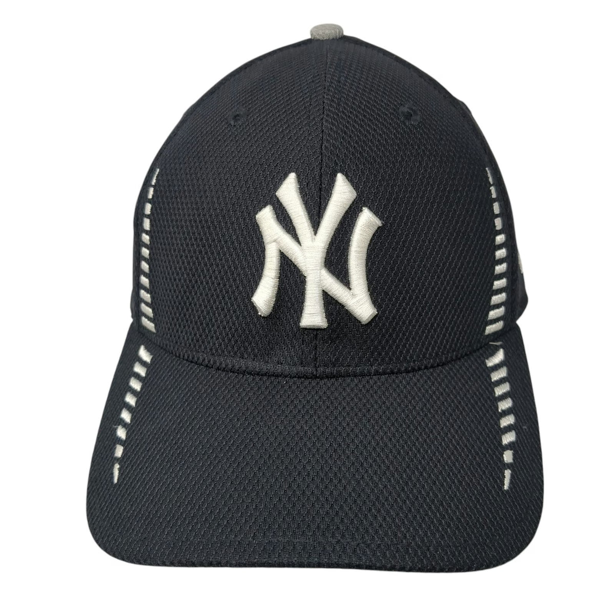 New York Yankees MLB New Era Baseball Cap Blue L 39THIRTY Stretch Fit Dash Hat