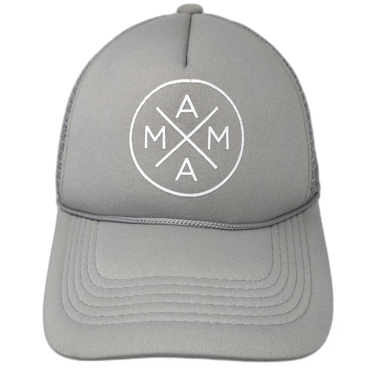 Tiny Trucker Co. Trucker Hat Gray OSFM Mama Circle Logo Mesh Foam Rope Snapback