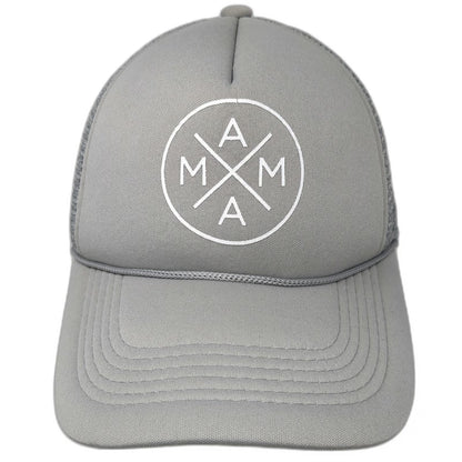 Tiny Trucker Co. Trucker Hat Gray OSFM Mama Circle Logo Mesh Foam Rope Snapback