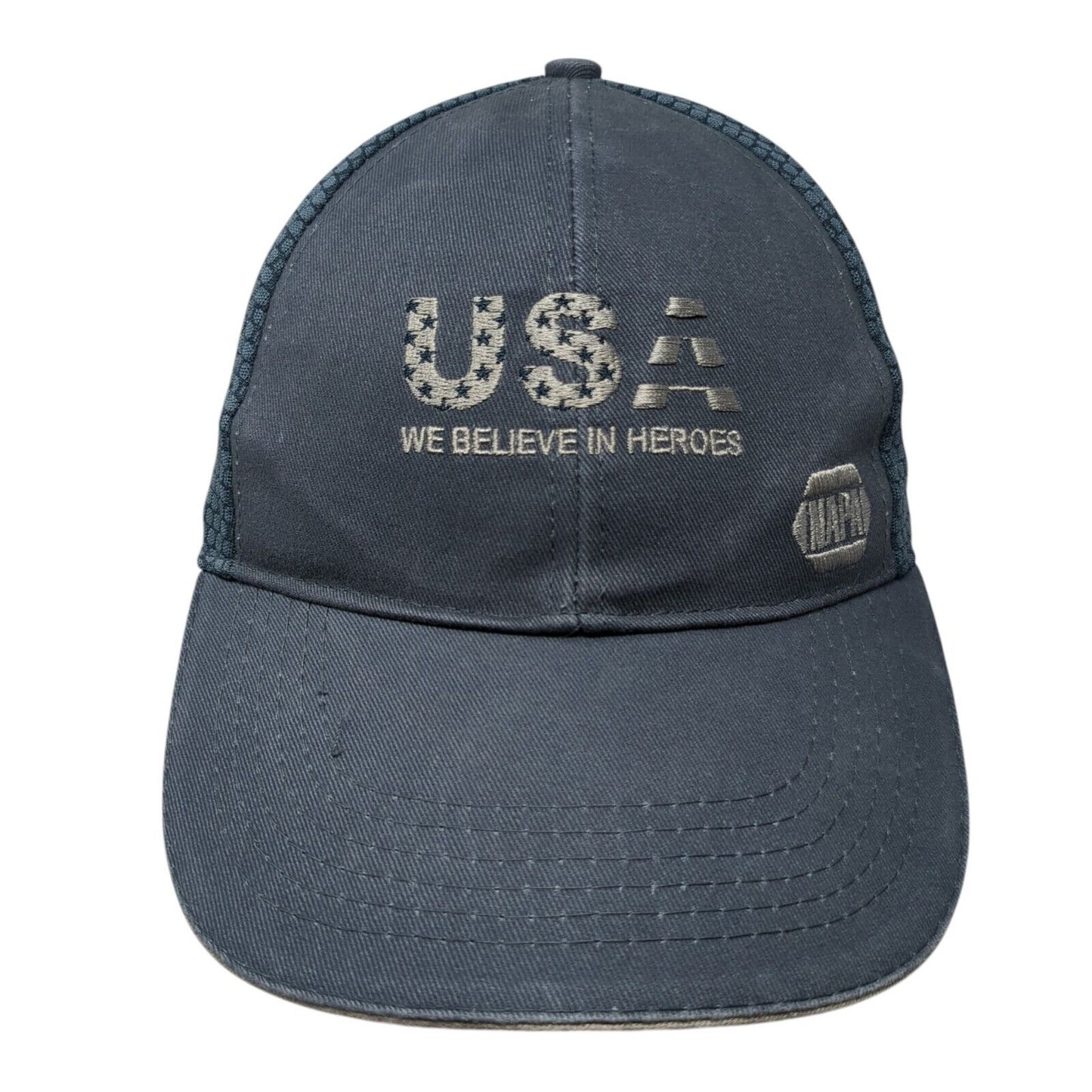 USA We Believe in Heroes NAPA Strapback Baseball Cap Blue One Size Patriotic