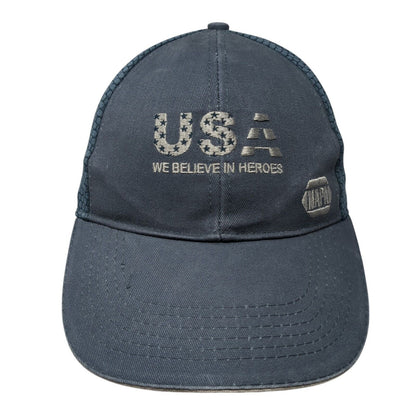 USA We Believe in Heroes NAPA Strapback Baseball Cap Blue One Size Patriotic
