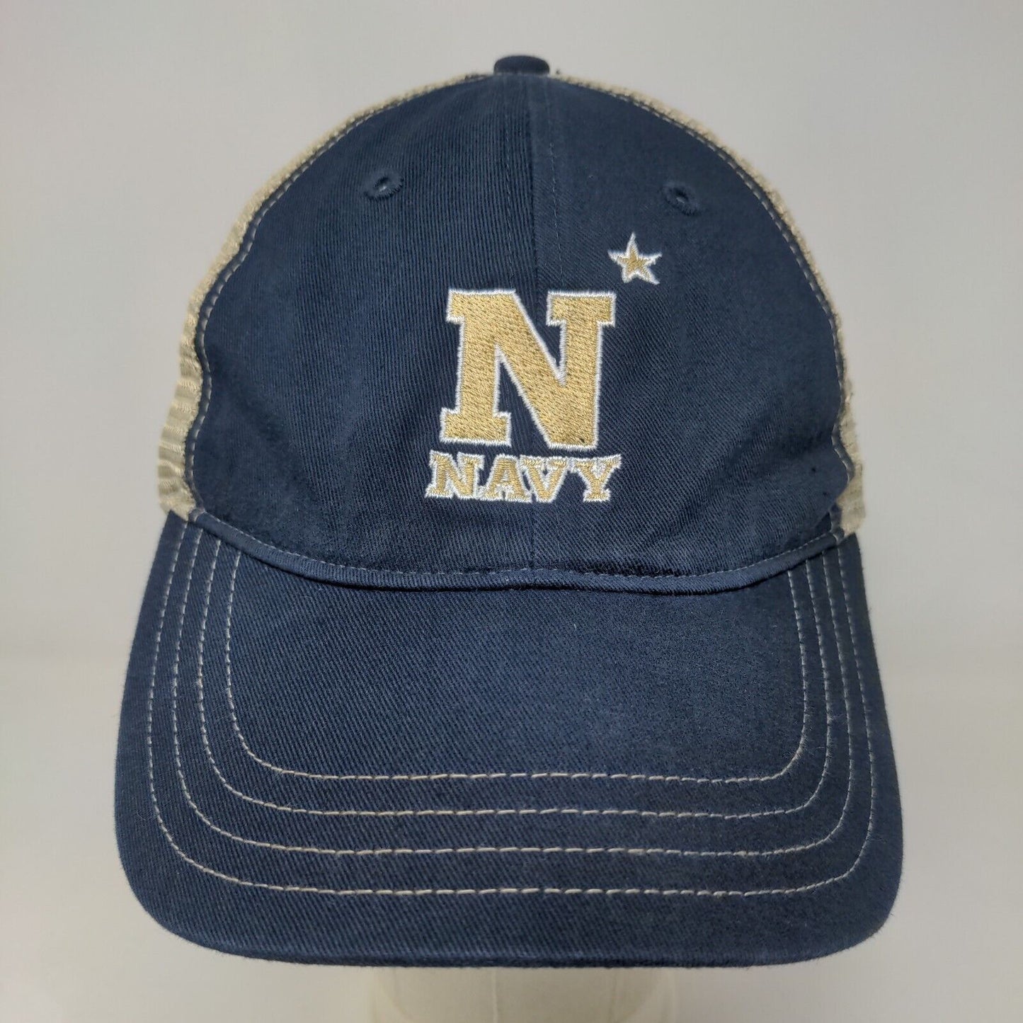 Richardson Men's Snapback Mesh Back Hat Multicolor Size M/L Navy Midshipmen