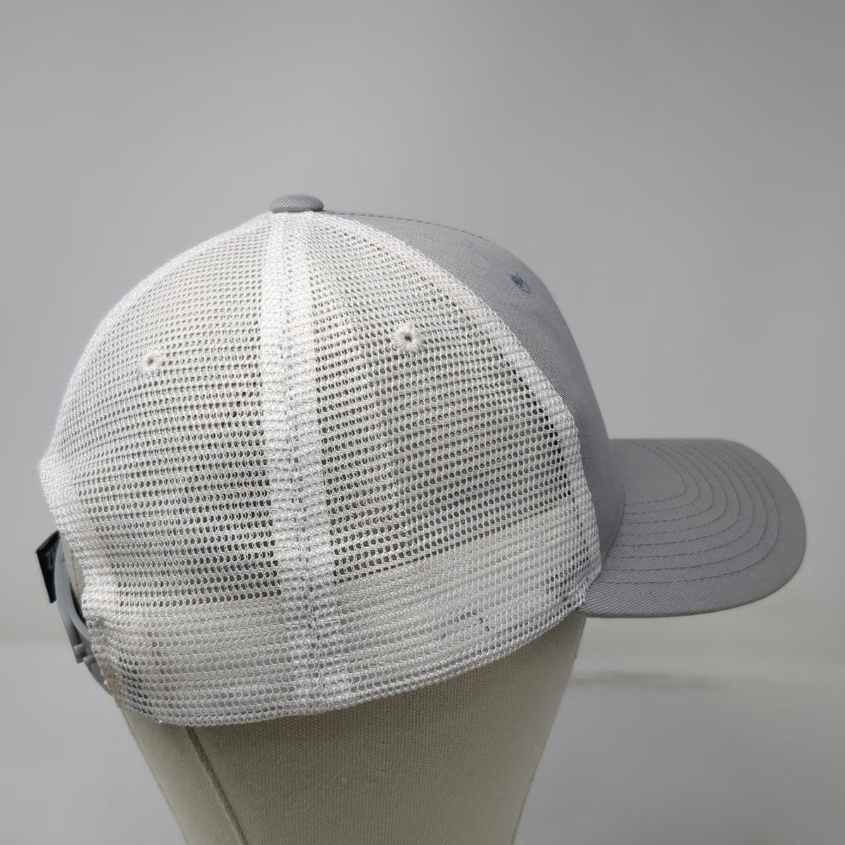 Zephyr Trucker Hat Gray White One Size Snapback Mesh Idahon Embroidered Cap