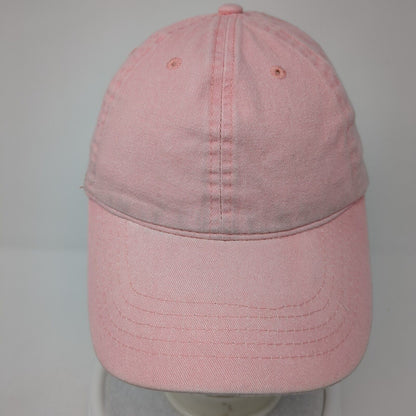 Unbranded Strapback Hat Pink One Size Adjustable Vented Holes 6 Panel Blank