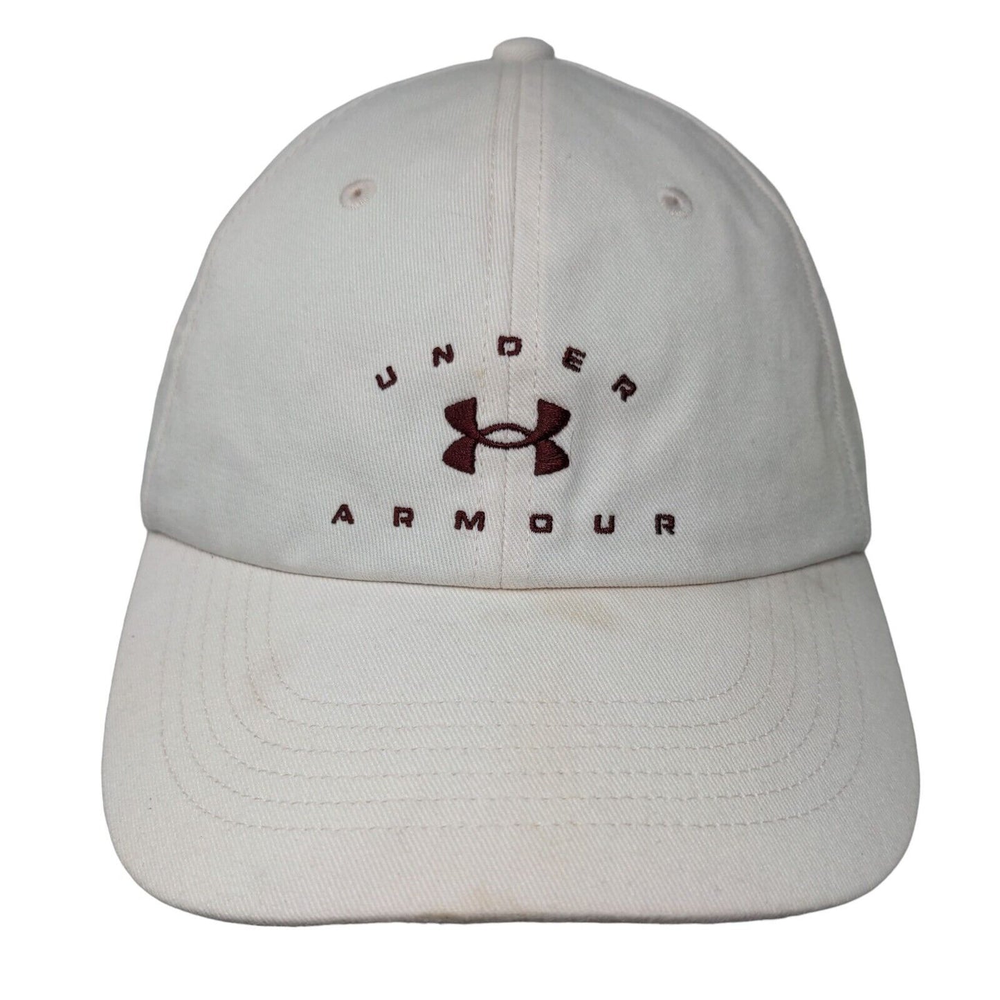 Under Armour Women's Slideback Hat Cream OSFM Free Fit Adjustable Embroidered