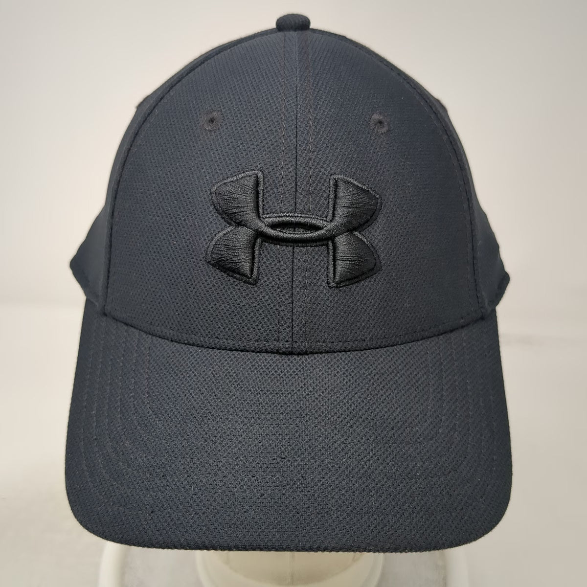 Under Armour Baseball Cap Black L Tonal Logo Performance Curved Brim Classic Hat