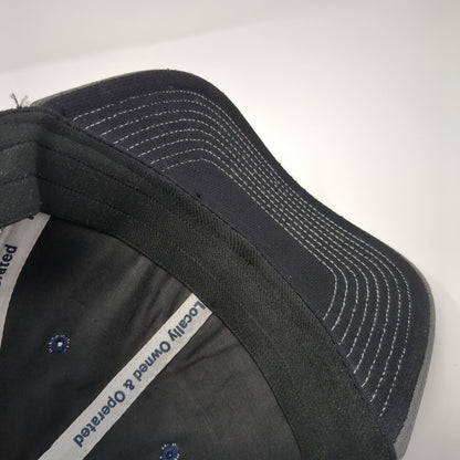 Tates Rents Fitted Mesh Back Hat Gray M/L Embroidered Colorblock Outdoor