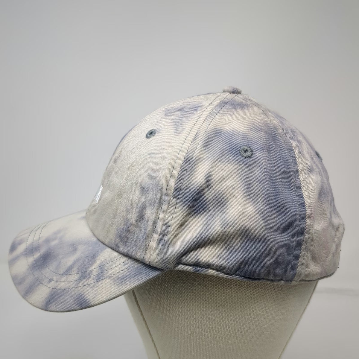 Victoria's Secret PINK Baseball Cap Blue Gray One Size Tie Dye Embroidered Hat