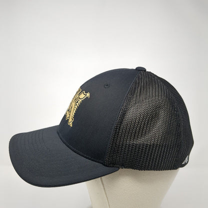 Pacific Headwear Fitted Trucker Hat Black 7 3/8-8 Embroidered Letter K