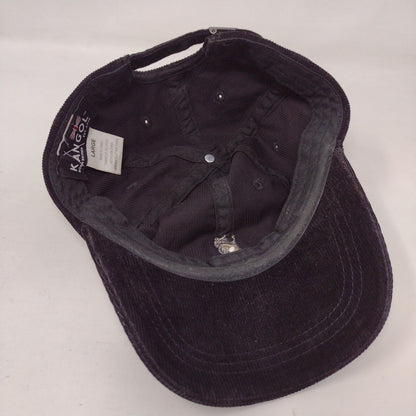 Kangol Slideback Hat Black Size L Corduroy Hat Cotton Blend Embroidered Logo