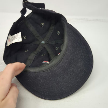 Nike Baseball Cap Black Slideback Embroidered Swoosh Logo 6 Panel Hat Vintage