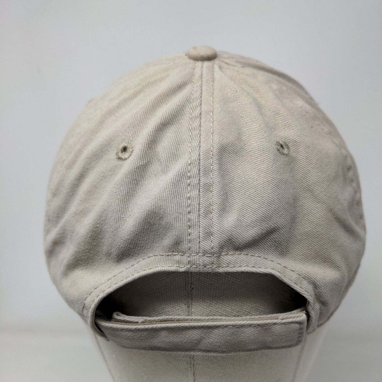 Irby Strapback Hat Tan One Size Adjustable Embroidered 6 Panel Vent Holes