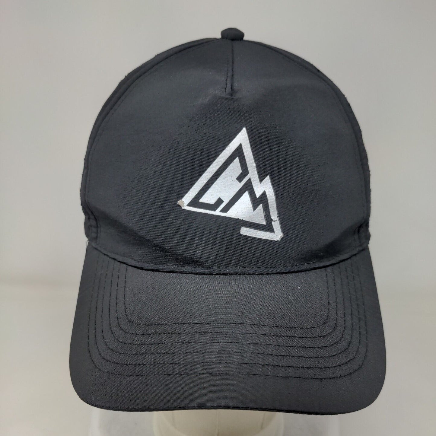 Chillmeister Snapback Hat Black OSFM Adjustable Breathable 6 Panel Nylon