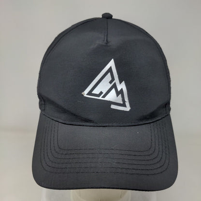 Chillmeister Snapback Hat Black OSFM Adjustable Breathable 6 Panel Nylon