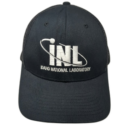 Idaho National Laboratory INL Trucker Hat Black One Size Snapback Mesh Back