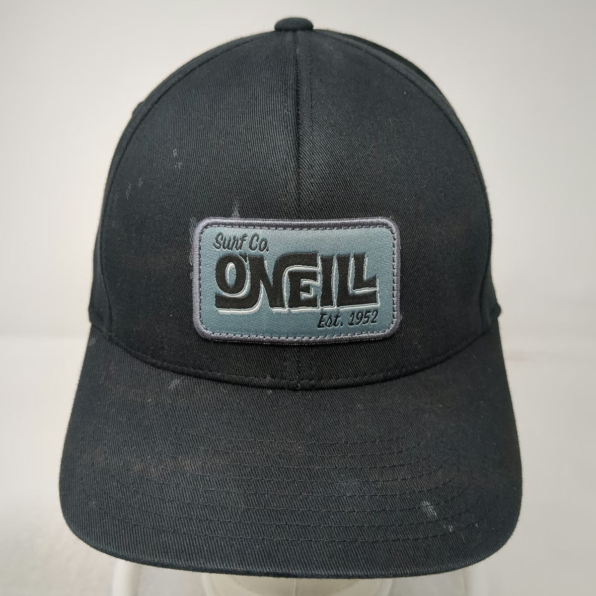 O'Neill Baseball Cap Black XL Flexfit Surf Co Est 1952 Structured Fitted Hat