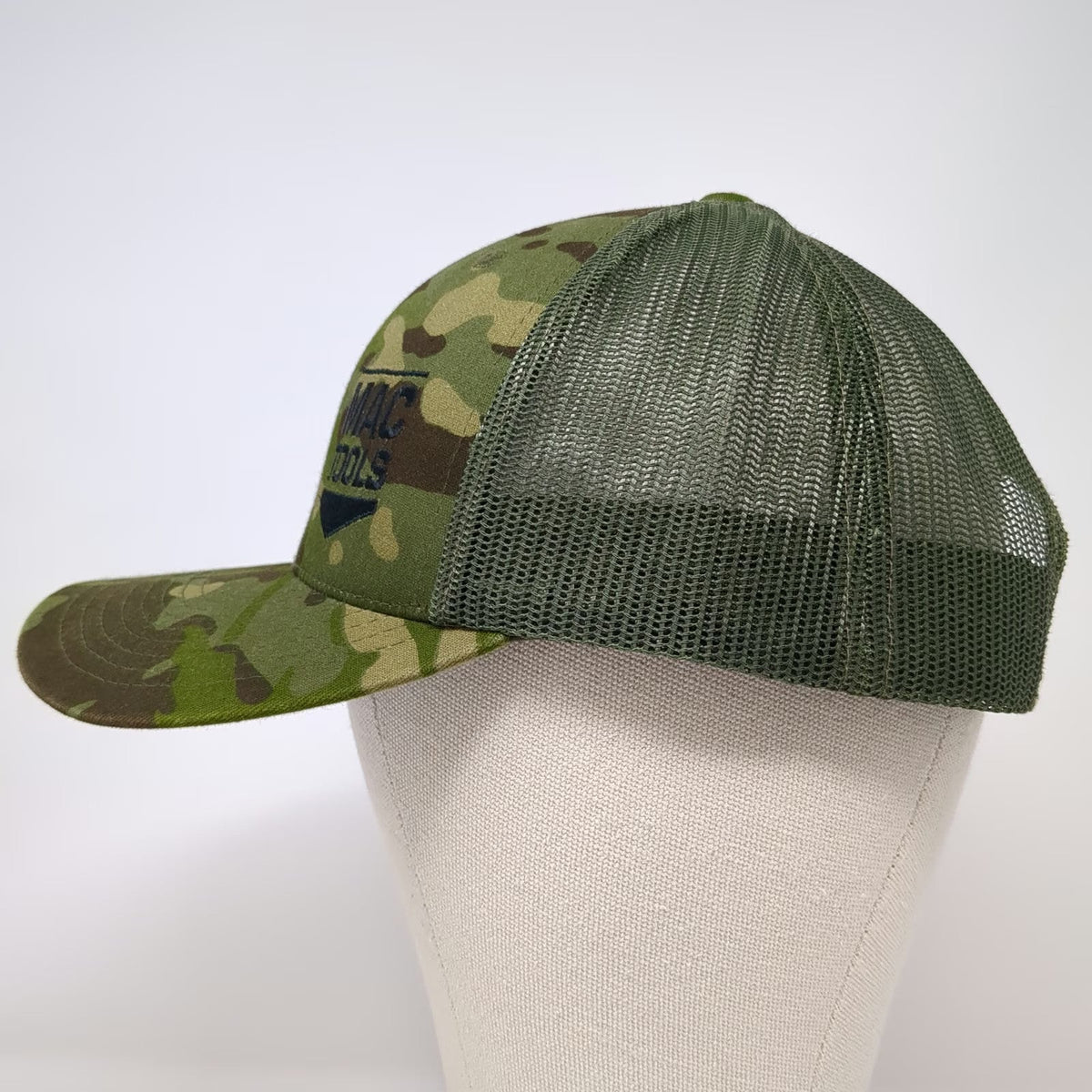 Yupoong Mac Tools Green Camo Trucker Hat One Size Snapback Mesh Adjustable Cap