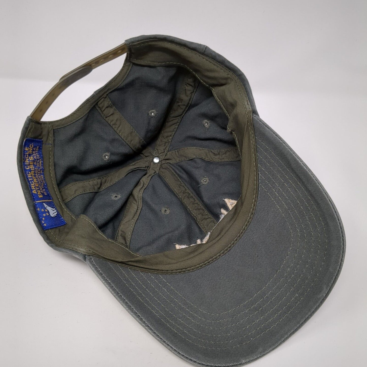 Alaska Snapback Hat Gray One Size Adjustable Embroidered 6 Panel Arctic Circle