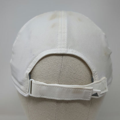 adidas Baseball Cap White One Size Climalite Mesh Performance Strapback Hat