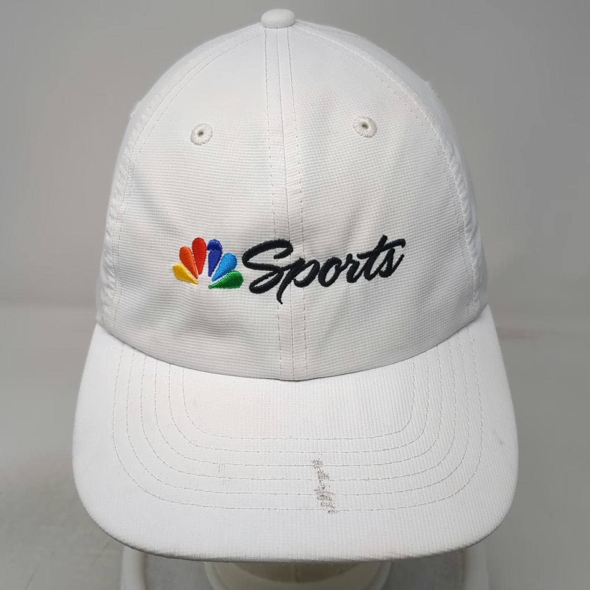 Imperial Baseball Cap White One Size NBC Sports Logo Recycled Polyester Hat