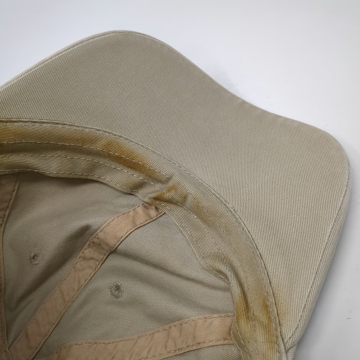 Adidas Baseball Cap Beige One Size Cotton Tonal Brim Logo Adjustable Strap Hat