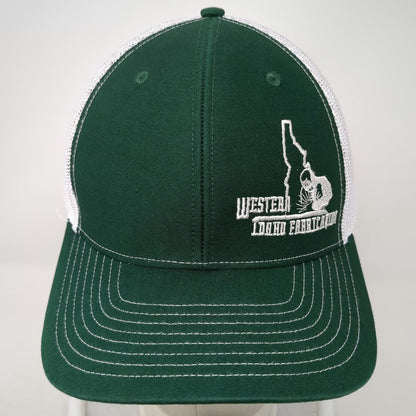 Richardson Trucker Hat Green White One Size Western Idaho Fabrication Snapback