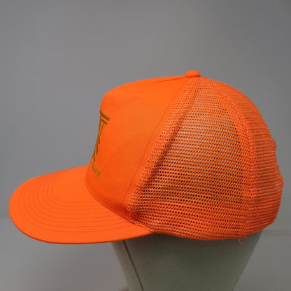 Head-To-Toe Trucker Hat Orange One Size Mesh US Forest Service Hunt US Forests