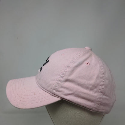 Adidas Slideback Hat Pink OSFW One Size Adjustable Embroidered Trefoil Cotton