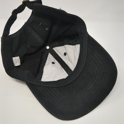 Unbranded Slideback Hat Black One Size Adjustable Vented Holes 6 Panel Blank
