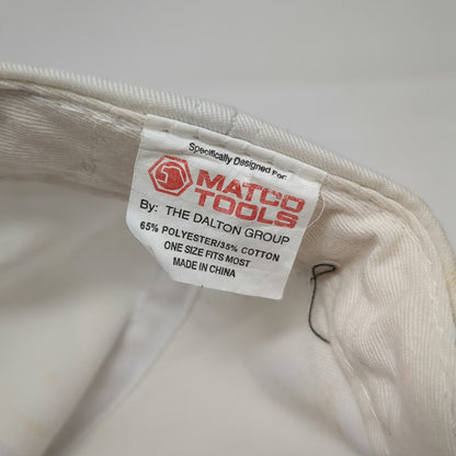 Matco Tools Racing Snapback Hat White Black Red Yellow One Size Embroidered Logo