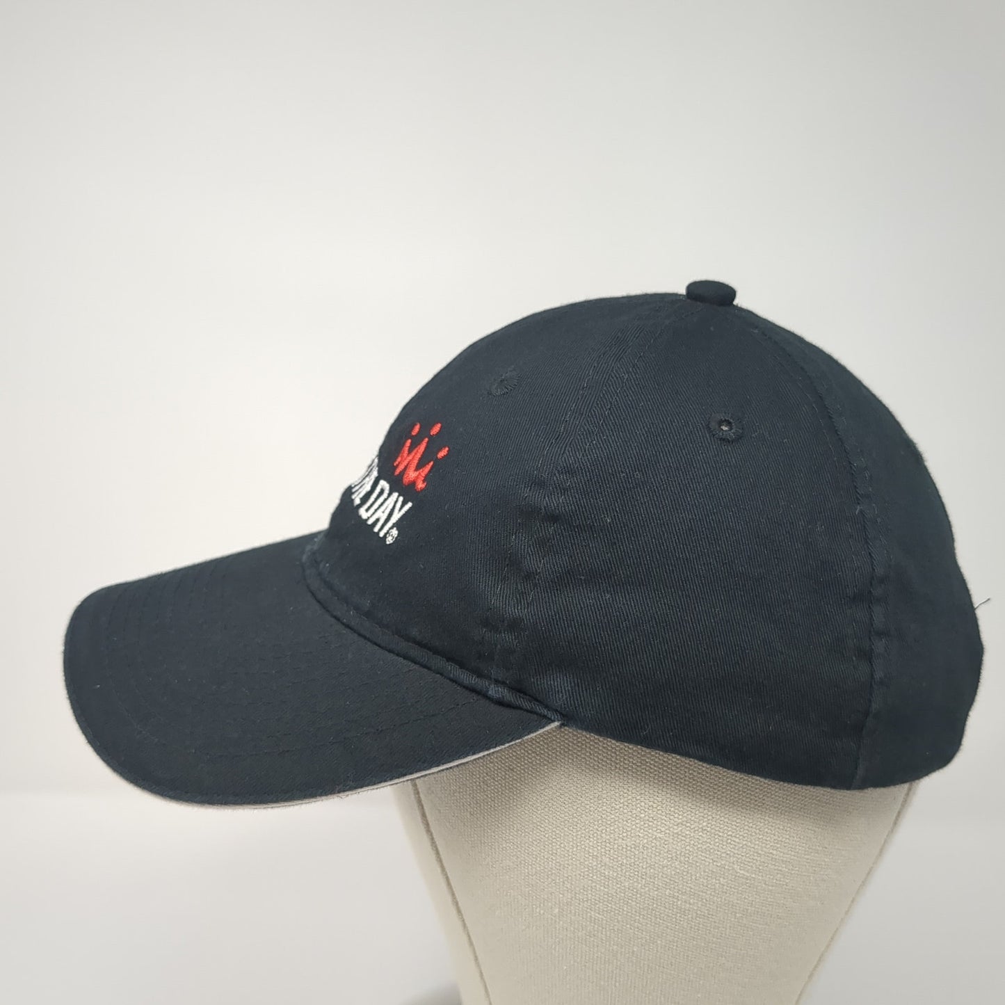 Rule The Day Strapback Hat Black One Size Adjustable Port & Company