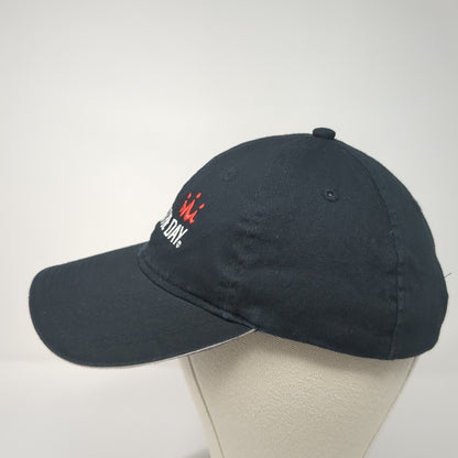 Rule The Day Strapback Hat Black One Size Adjustable Port & Company