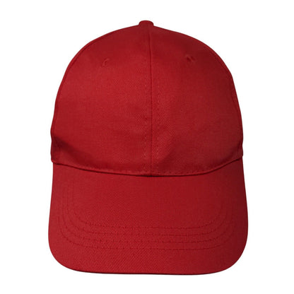 Unbranded Strapback Hat Red One Size Adjustable Vented Holes 6 Panel Blank