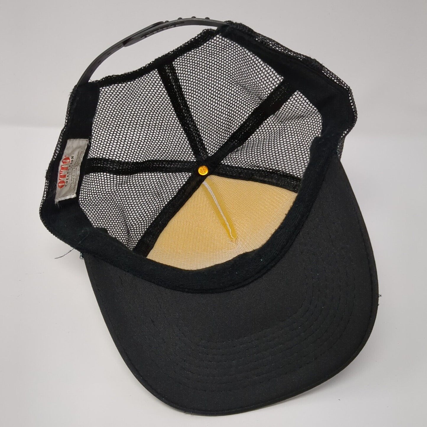 American Flag Peace Sign Rope Trucker Hat Black OSFM Mesh Back Otto