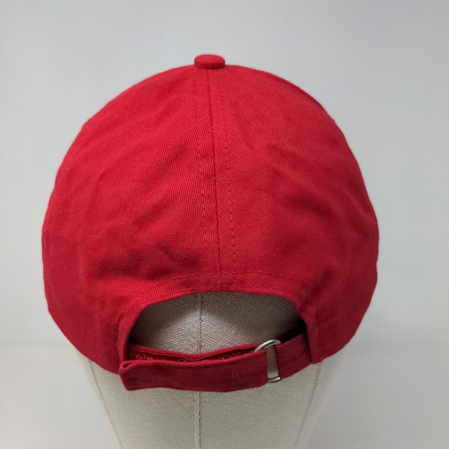 Unbranded Men's Slideback Hat Red Adjustable Blank Metal Slide