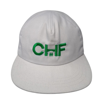 CHF Snapback Hat White One Size Adjustable Solid Embroidered Outdoor