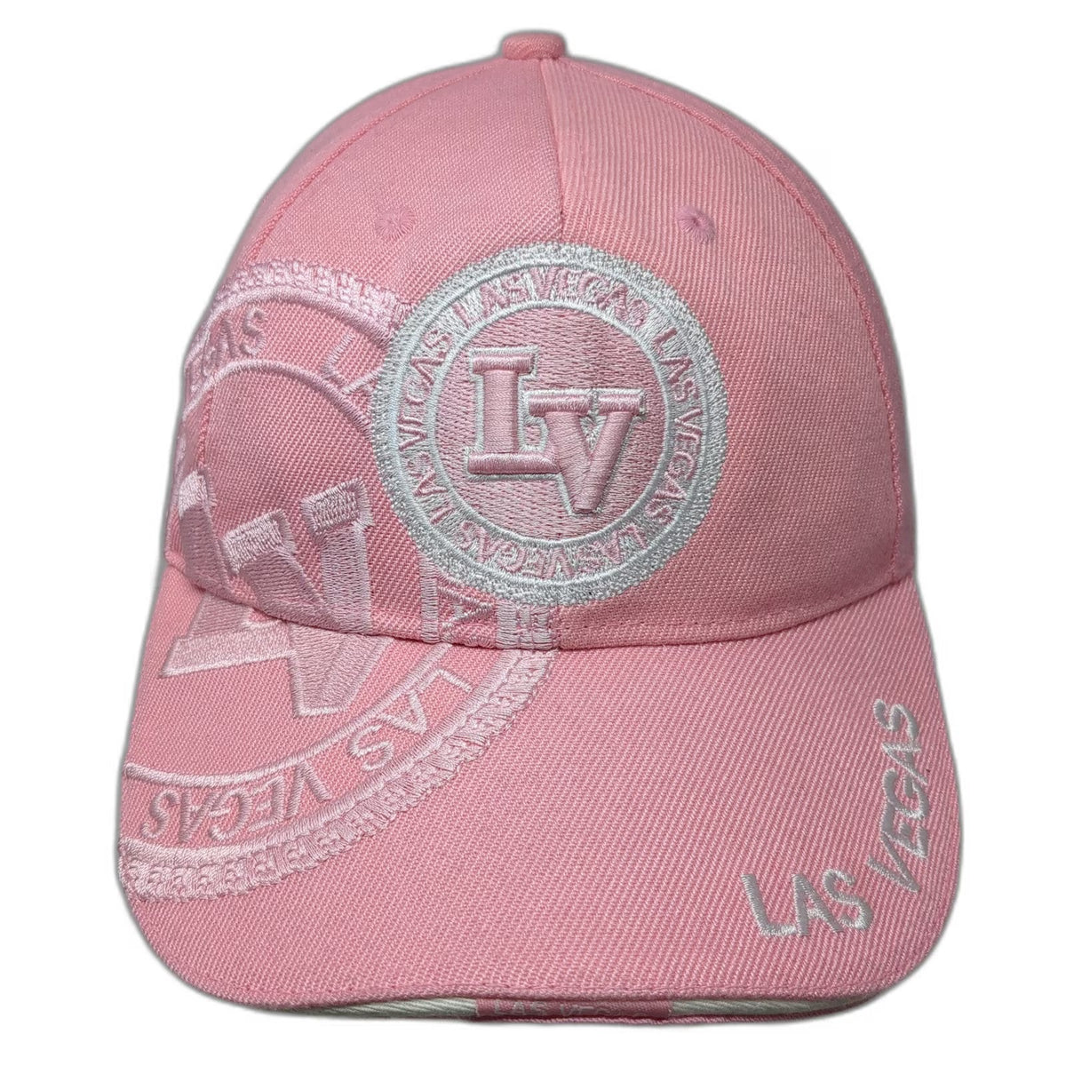 Koshkash Headwear Las Vegas Pink One Size Baseball Cap Hat Strapback Logo Silver