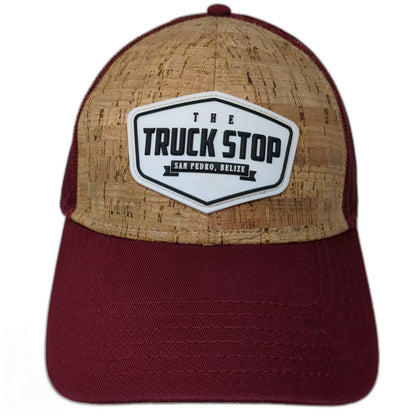 OTTO Red Trucker Hat One Size Cork Front Truck Stop San Pedro Belize Snapback