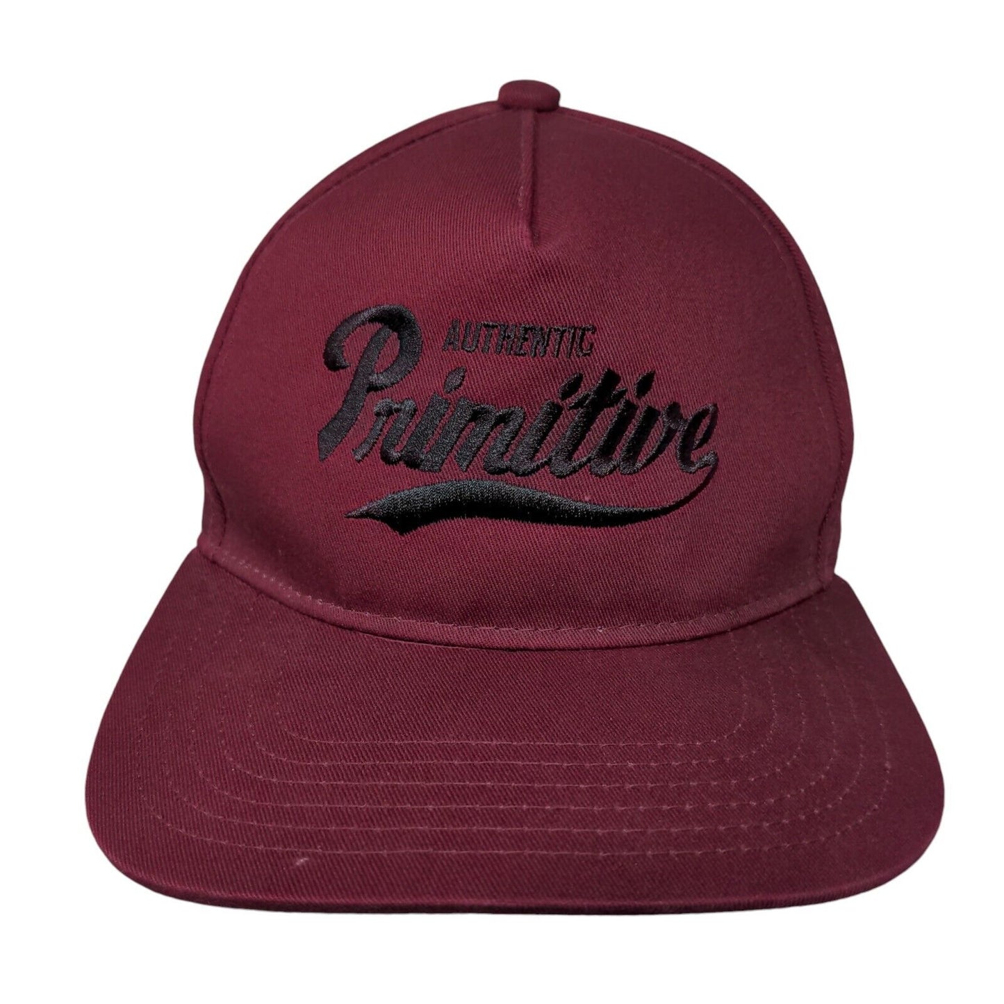 Authentic Primitive Snapback Hat Red OSFM Adjustable Embroidered 6 Panel