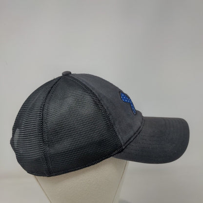 Under Armour Snapback Trucker Hat Black OSFA Embroidered Patriotic Mesh Back