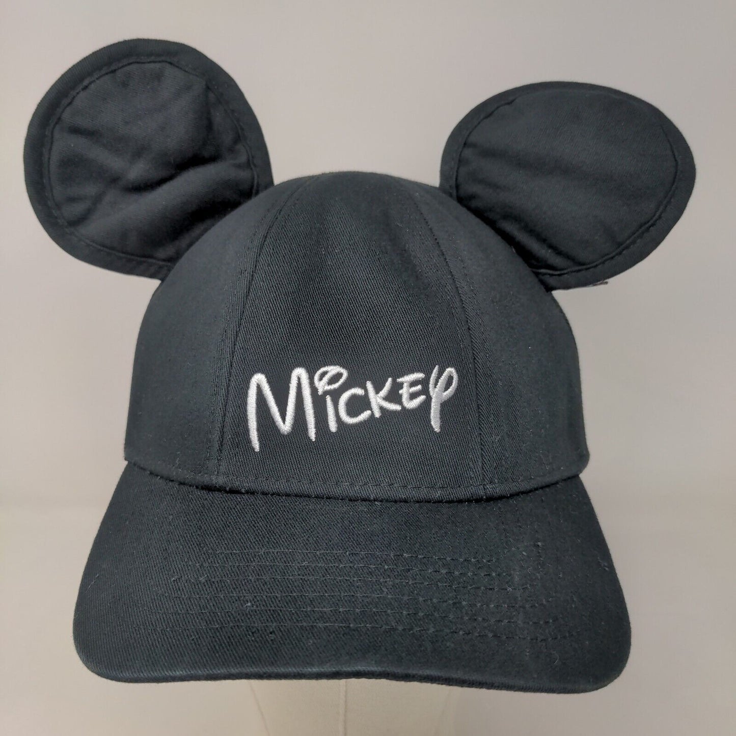 Disney Boy's Snapback Hat Black Adjustable Embroidered Logo Mickey Ears