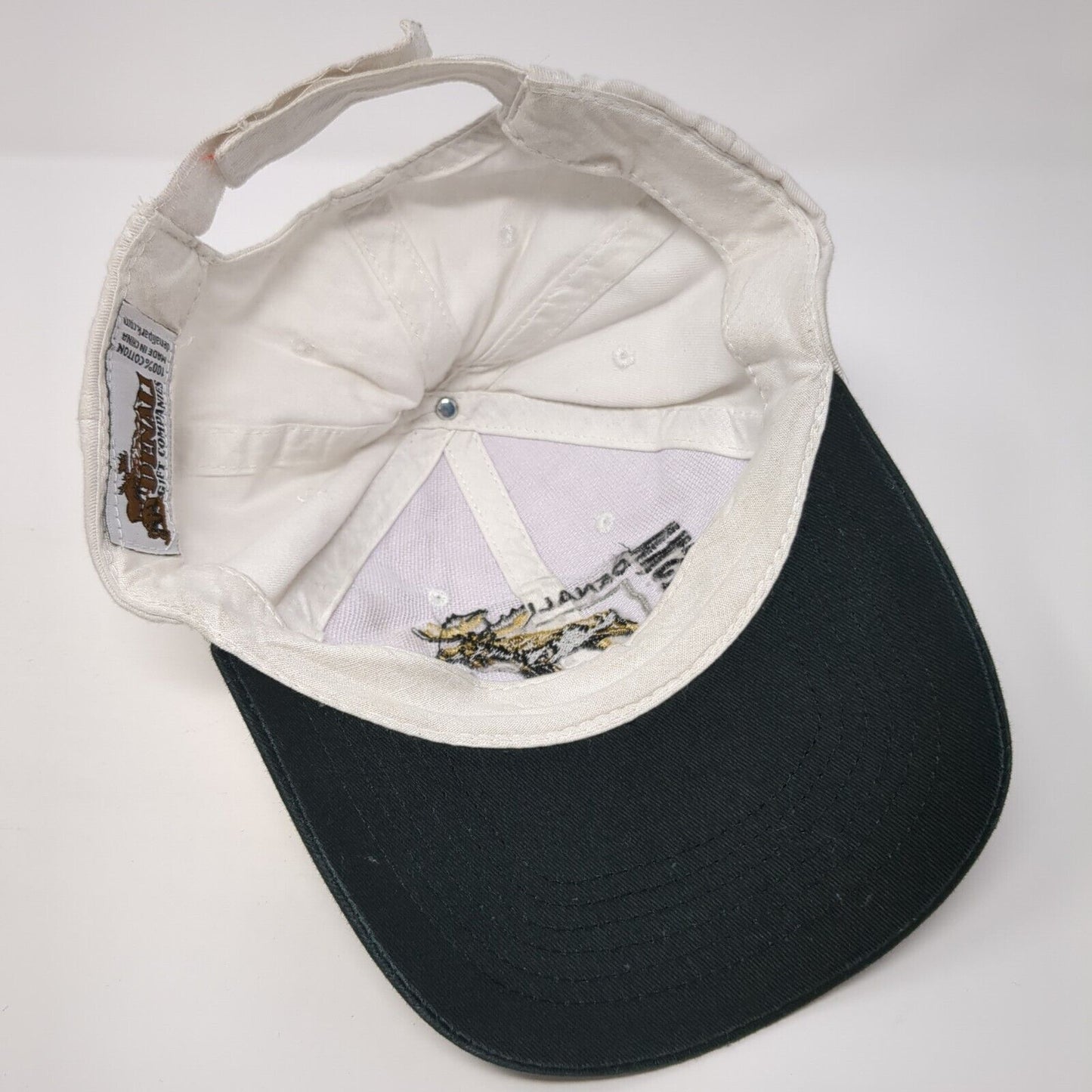 Alaska Denali Strapback Hat White One Size Adjustable Embroidered Cotton