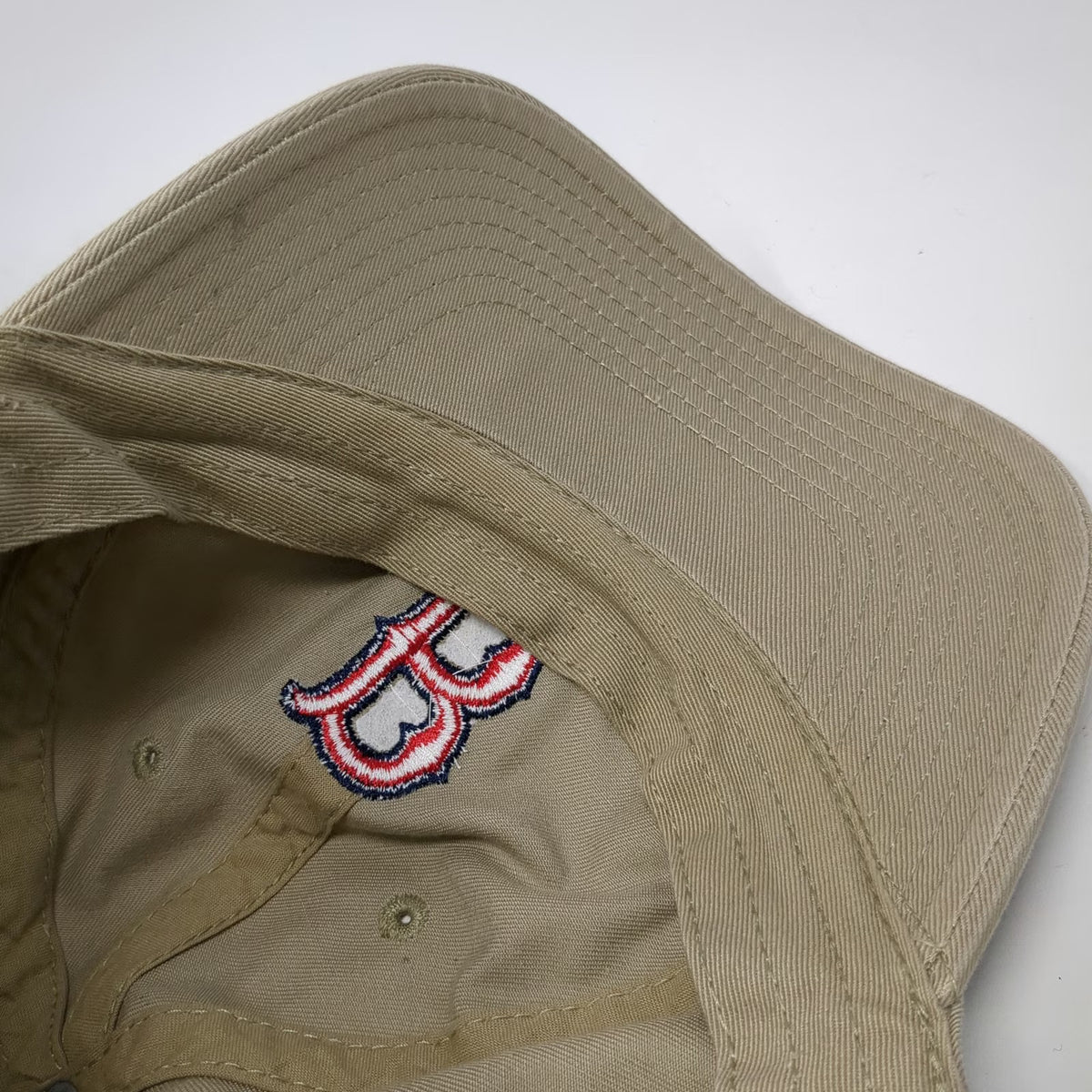 American Needle Boston Red Sox MLB Baseball Cap Hat Beige Red Blue OS Strapback