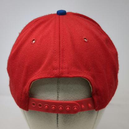 Universal Snapback Red Phillies MLB Baseball Flat Brim USA Made Hat P Vintage