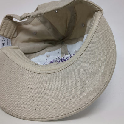 Apollo Baseball Cap Beige Purple One Size PebbleCreek Robson Resort Golf Hat