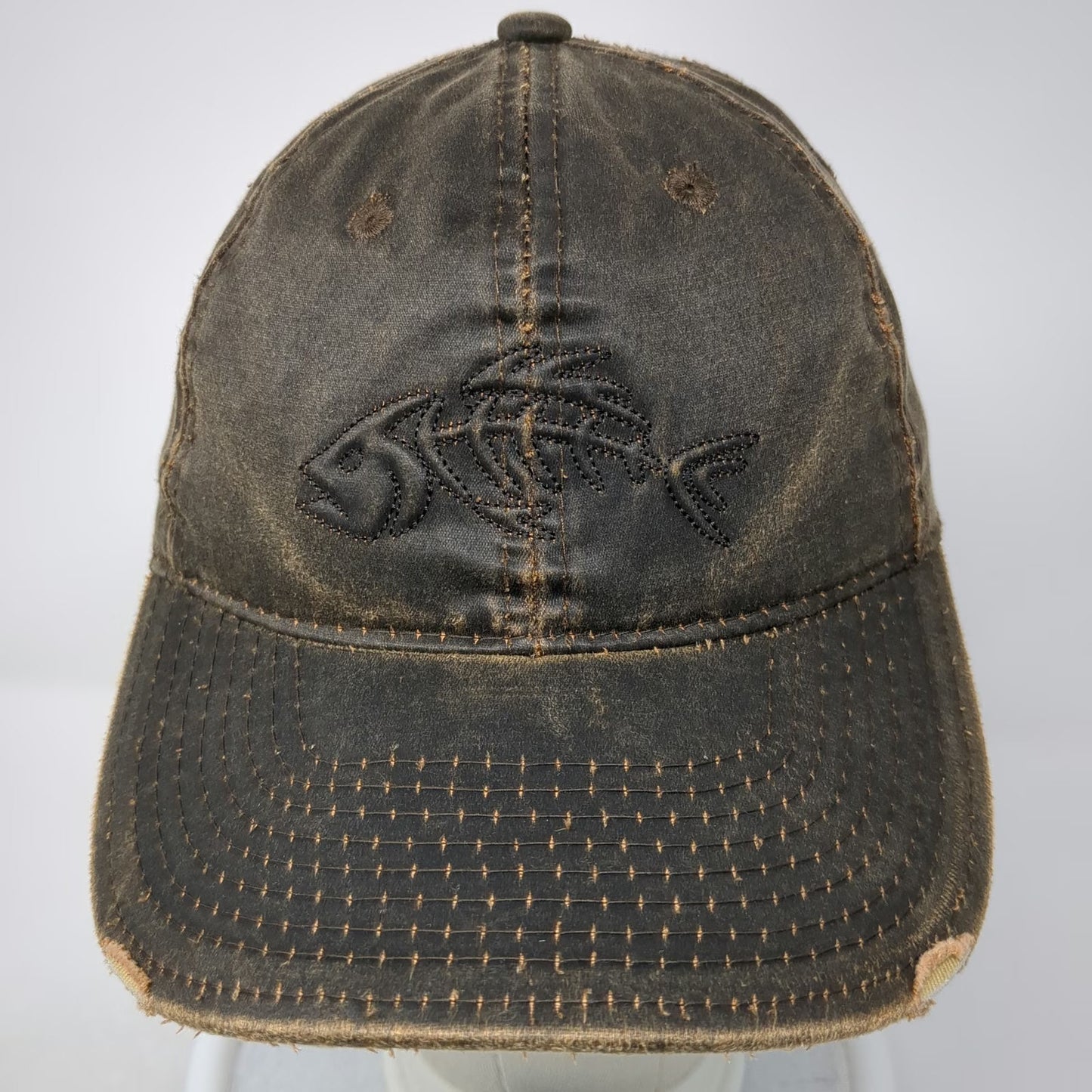 Outdoor Cap Baseball Cap Brown One Size Fish Skeleton Fishing Strapback Hat