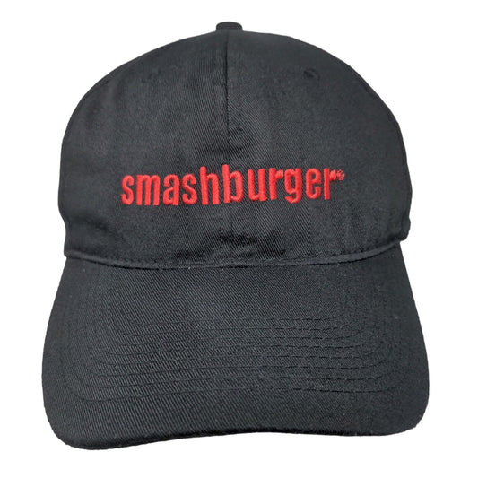 Smashburger Strapback Hat One Size Black Adjustable Strap Image Solutions