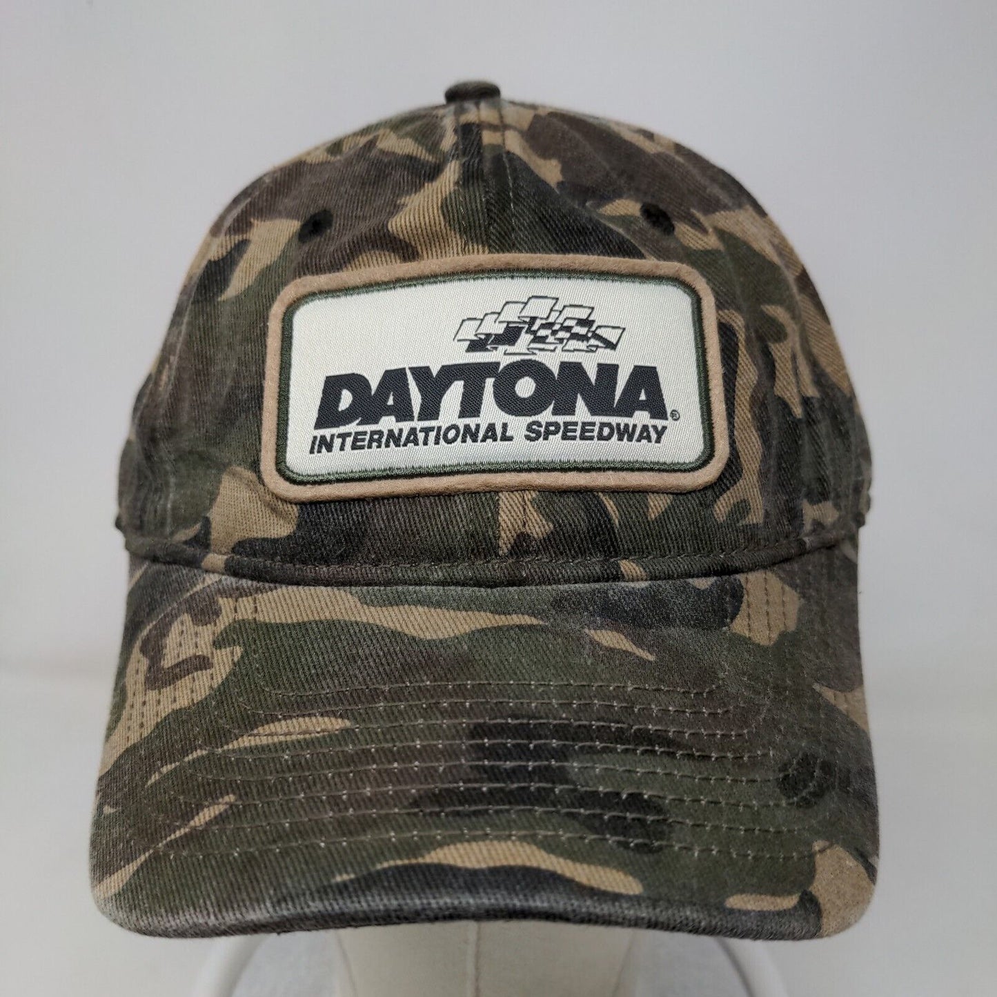 NASCAR Men's Strapback Camo Hat OSFM Embroidered Daytona International Speedway