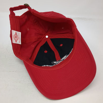 Budweiser Baseball Cap Red One Size Slideback Embroidered Logo Cotton Beer Hat